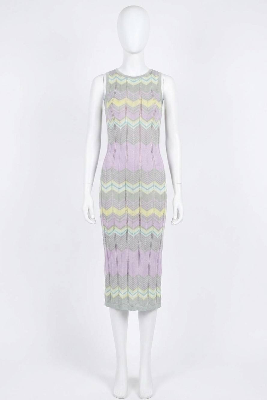 NEW MABLE crochet knit dress in gray, lavender, yellow, blue